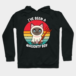 Cute siamese Cat is a naughty boy Hoodie